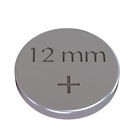 thru and surface mount retainers for 12mm diameter coin cell batteries
